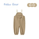 Nido Bear spring new baby overalls pure cotton men and women spring trousers baby cute overalls chestnut brown 80 cm