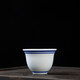 Tuojin Jingdezhen ceramic wine glass, spirit cup, blue rim small wine cup, Chinese style nostalgic coarse porcelain blue and white porcelain wine cup, coarse porcelain blue rim 20ml small wine cup