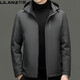 LILANZ легкая одежда мужская зимняя модная повседневная куртка со съемным капюшоном пуховик для людей молодого и среднего возраста черный 86231 модель 3XL 190 рекомендуется 180-200Jin Jin равен 0,5 кг