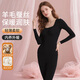 Bandgewoo Thermal Underwear with Breast Pads Thickened Seamless Square Collar Solid Color Simple Comfort High Elastic Breathable Suit Women Skin Color Top 160/85 (M) Bottom 160/85 XXS XXXS