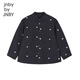 Jnby by JNBY new style Jiangnan Buyi children's long-sleeved shirt H-shaped loose shirt collar 26 spring boys and girls 1Q1212080 016/black and white candy random position 100 cm
