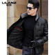 LILANZ пуховик с воротником-стойкой, мужская короткая мужская кожаная куртка, утепленная зимняя новая короткая зимняя куртка 2025, черный M 170
