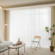 Dream curtain Internet celebrity vertical blinds living room balcony atmospheric floor-standing curtains vertical blinds smart electric curtains white semi-shading 10cm narrow piece manual dream curtain free manual rail curtain box 16-20cm
