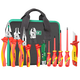 LAOA old A insulated electrician tool set 10 pieces pressure-resistant pliers screwdriver bolt cutter set LA102310
