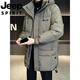 JEEP международный бренд, пуховик средней длины, мужской зимний утолщенный, 2025, новая уличная морозостойкая куртка с капюшоном, зеленый M 100-120Jin Jin, вес 0,5 кг