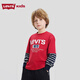 Levi s New Year Horse Levi's Boys Red Long Sleeve T-Shirt Children's Pullover 2026 New Year Clothes Chili Red 160/80 Recommended Height 158-170cm