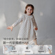 OAK FAMILY spring children's cotton dress lace ruffle collar long-sleeved baby girl nightgown Moonlight Rose 80