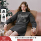 Xiangying Gray Knitted Suit Women's Spring 2026 New Bow Sweater Short Skirt New Year's Warm Clothes Complete Outfit Dark Gray M