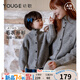 YOUGE (YOUGE) winter new baby wool blended lapel parent-child sweater cardigan gray (mom style) 160 cm