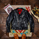 CHEVALPES international first-line brand classic replica Marlon Brando inclined pull Schott tea core horsehide 613 motorcycle jacket leather cowhide M