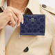 COACH Snap Wallet 10 Brand Logo Print Coated Canvas Wallet Mini Women's Dark Blue Dark Blue 1 Dark Blue 2