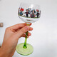 Christmas Cartoon Red Wine Glass Alsace European Christmas Goblet Gift Wine Glass Champagne Glass Holiday Alsace Miniature Cup 2 pieces