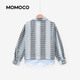 Mami Maka (MOMOCO) children's clothing boys' shirts 2026 spring fashion trendy shirts for middle and large children blue 105