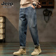 JEEP SPIRIT Jeep jeans men's autumn and winter American loose pants men's pants wide-leg casual pants nostalgic blue 38