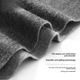 Wu Canli (WUCANLI) double-sided gray 100% pure cashmere scarf for men in winter thickened scarf New Year gift for boyfriend and husband, medium gray (wool)