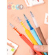 Dianshi ere miau Stift feiner Stift Fine Fine Tipp No Tinte Splash DS-757 Grundschüler Frische Tintenbeutel Standard Stift Orangenstange (Cupcake) +10 Blue Tintenbeutel 0,5 mm x offizieller Standard x dunkler Tipp
