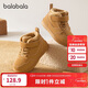 Balabala children's shoes children's sneakers for boys and girls toddler shoes 2025 autumn and winter high-top shoes plus velvet anti-slip 209425144209