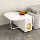 Yusenyi small apartment living room sofa movable coffee table folding side cabinet tea table home coffee table dining table integrated 30cm warm white snow mountain white slate with matching high cabinet