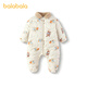 BALABALA balaOne baby onesie baby clothes 2025 new winter clothing plus velvet romper cute cute childlike bear 00315 90cm