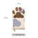 Complete new cute milk tea color cat paw insulation gloves, baking anti-scalding gloves, microwave oven gloves, big gray cat paw short style, one pack