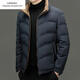 Emporio Armani EA7 Armani 2026 winter new down jacket men's casual solid color stand-up collar white duck down warm down middle-aged men gray M 170