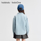 Balabala children's clothing girls' shirt children's long-sleeved 2026 new spring color cotton denim shirt lapel versatile top denim light blue 88101 110
