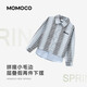 Mami Maka (MOMOCO) children's clothing boys' shirts 2026 spring fashion trendy shirts for middle and large children blue 105