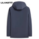 LILANZ official winter parka men's mink liner hooded middle-aged and elderly full mink coat mid-length Nike authentic navy shell + iron gray full mink + rex rabbit fur sleeves - flagship model L 170
