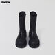 SMFKKICK BOOTS/LEATHER strike leather mid-calf boots/leather inside and outside S0009B3/BW1/W3 WILD BLACK/wild black 36