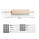 Kisag Swiss Kisag large rolling pin solid wood dumpling skin roller non-stick rolling pin hammer thick pressing pin rolling pin