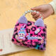 Ultraman Autumn and Winter New Girls Plush Bag Children's Chain Crossbody Bag Princess Baby Cute Pearl Handheld Shoulder Bag Brown Leopard Print