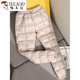 Woodpecker Winter Down Pants Women's Outerwear Thickened High Waist Women's Inner Wear White Duck Down Straight Warm Pants Cotton Pants Purple L Recommended 95-109Jin Jin is equal to 0.5kg Four-layer lock velvet technology