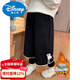 Disney girls' velvet pants autumn and winter 2026 new children's style winter all-in-one thin velvet sweatpants baby black 130 cm