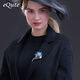 Yite brooch, high-end women's new temperament suit, corsage, cardigan pin, scarf button, jewelry, birthday gift for women, blue