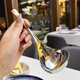WANIOT stainless steel long handle spoon office coffee spoon dessert creative mixing spoon rice spoon teaspoon spoon long soup spoon exclusive edition square tail deepened soup spoon 1