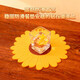 Yusenyi anti-scalding mat dining table sunflower household tableware insulation mat high temperature resistant flower-shaped dining table anti-scalding bowl kettle placemat small sunflower 1 piece