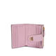 PINKO women's card holder, portable storage, ID storage, coin compartment, pink leather metal buckle, pink, one size fits all
