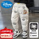 Disney boys' thickened down pants 2026 winter new children's cotton pants for boys and girls Northeast outer wear three-proof plus fleece pants beige 90 cm