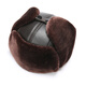 Zhuomuniao genuine leather Lei Feng hat for men, middle-aged and elderly dads to keep the old man warm from the cold Northeast old man hat grandpa cotton winter brown cowhide 2XL (59-60)