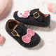 Hello Kitty children's shoes girls plush Birkenstock shoes female cartoon cute buckle casual shoes comfortable and versatile 908B gray 23