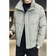 Snow Flying (SNOWFLYING) high-end winter trendy brand down jacket men's handsome white duck down short cold-proof jacket youth thickened stand-up collar clothes gray 2XL recommended 130-155Jin Jin equals 0.5 kg