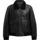 COACH FW25 Lapel Zipper Long Sleeve Leather Jacket Men's Black S