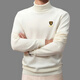 Wirpta Lamborghini joint turtleneck sweater for men spring new solid color thickened warm long-sleeved T-shirt bottoming shirt black (spot) M