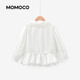 Mami Maka (MOMOCO) children's clothing girls' shirts 2026 spring style medium and large children's fashionable and versatile sweet shirts white 140