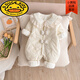 G.duck baby clothes autumn and winter new style princess baby girl thin cotton jumpsuit thickened full-month newborn outing cover off-white 73cm recommended 3-6.5 months 12-17Jin Jin equals 0.5 kg