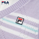 FILA children's clothing dress 2026 spring new style girls and children's fake two-piece woolen pleated skirt cloud white-WT 105