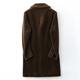 CHEVALPES international first-line brand suit collar sheep sheared double-breasted long fur coat one-piece lamb hair men's fur outer military coffee M 165