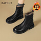 DAPHNE Daphne thick-soled short boots for women plus velvet warm cotton boots 2025 winter new British style versatile retro slim boots winter shoes black plus velvet heel height 4.5cm 38 (240mm) standard size