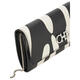 Ferragamo women's wallet can be worn cross-body, large capacity, portable storage, calfskin black and white color zebra pattern BLACK UNICA