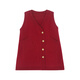 UTOUTO Big Ear Elephant Girls Pocket Sweater Vest Skirt 2026 Spring Pure Wool Knitted Sleeveless Skirt 2613033 New Year Red 100
